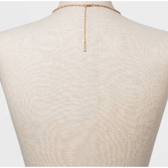 SUGARFIX by BaubleBar Gold Crystal Baguette Collar Necklace - New - Picture 5 of 5